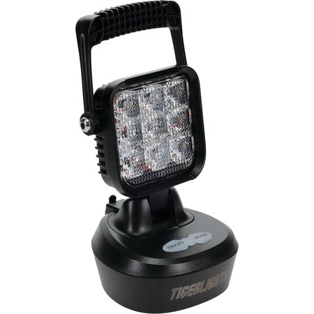 TIGER LIGHTS Rechargeable LED Magnetic Work Light 3 3/8 Length, Flashing/Flood Off-Road Light TL2460